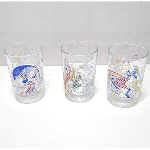 Walt Disney World Remember The Magic 25th Anniversary McDonalds Glasses Set of 3